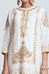 Buy_Sheetal Batra_White Kurta Chanderi Silk Gharara Georgette Round And Set _Online_at_Aza_Fashions
