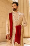Buy Soniya G Gold Raw Silk Embroidered Sherwani Set Online at Aza Fashions Buy_Soniya G_Gold Raw Silk Embroidered Sherwani Set_Online_at_Aza_Fashions