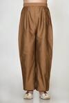 Shop_Arihant Rai Sinha_Brown Cotton, Silk Embroidery Kurta And Pant Set _Online_at_Aza_Fashions