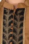 Arihant Rai Sinha_Brown Cotton, Silk Embroidery Kurta And Pant Set _at_Aza_Fashions