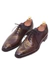 Buy_Toramally - Men_Brown European Vegetable Tanned Leather Sole Inked Oxford Shoes _at_Aza_Fashions