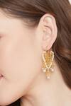 Buy Zariin Gold Plated Pearls, Beads Hoop Danglers Online at Aza Fashions Buy_Zariin_Gold Plated Pearls, Beads Hoop Danglers _Online_at_Aza_Fashions