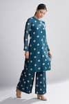 Buy_KoAi_Green Chanderi Silk Polka Dot Pant _at_Aza_Fashions