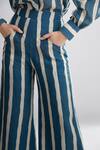 Koai_Green Chanderi Silk Striped Pant For Kids_Online_at_Aza_Fashions