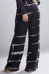 KoAi_Black Silk Shibori Pant _Online_at_Aza_Fashions