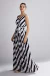 Shop_KoAi_White Silk Striped Maxi Dress _Online_at_Aza_Fashions