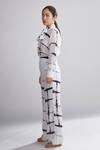 Buy_KoAi_White Cotton Silk Shibori Bow Top _Online_at_Aza_Fashions