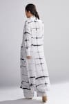 Shop_KoAi_White Cotton Silk Shibori Long Jacket _at_Aza_Fashions