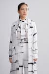 KoAi_White Cotton Silk Shibori Long Jacket _Online_at_Aza_Fashions