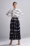 Buy_Koai_Black Chanderi Silk Shibori Pant _at_Aza_Fashions