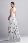 Shop_KoAi_White Chiffon Shibori Layered Maxi Dress _at_Aza_Fashions