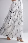 KoAi_White Chiffon Shibori Layered Maxi Dress_at_Aza_Fashions