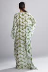 Shop_KoAi_White Chiffon Shibori Kaftan _at_Aza_Fashions