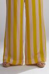 Buy_Koai_Yellow Silk Striped Pant For Kids_Online_at_Aza_Fashions