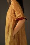 Buy Shorshe Clothing Gold Handloom Tissue Dress Online at Aza Fashions Buy_Shorshe Clothing_Gold Handloom Tissue Dress_Online_at_Aza_Fashions