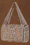 Lovetobag Beige Japanese Beads Siah Floral Kundan Embellished Flapover Clutch Online at Aza Fashions Lovetobag_Beige Japanese Beads Siah Floral Kundan Embellished Flapover Clutch _Online_at_Aza_Fashions
