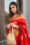Buy_Lovetobag_Gold Crystals, Beads Opal Tassel Potli Bag _at_Aza_Fashions