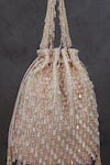 Lovetobag_Pink Japanese Beads Opal Crystal Tassel Potli Bag _at_Aza_Fashions