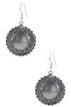 Buy_Sangeeta Boochra_Silver Plated Cut Work Handmade Carved Danglers _at_Aza_Fashions