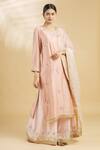 Buy Rahul Singh Pink Net, Chanderi Silk Embroidered Kurta Set at Aza Fashions Buy_Rahul Singh_Pink Net, Chanderi Silk Embroidered Kurta Set _at_Aza_Fashions