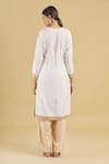 Shop_Rahul Singh_White Net, Chanderi Silk Embroidered Kurta Set_at_Aza_Fashions