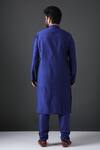 Shop_Minaki_Blue Poly Silk Pintuck Kurta Set _at_Aza_Fashions
