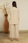 Shop_Linen Bloom_Beige 100% Linen Pleated Tunic _at_Aza_Fashions