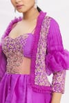 Nitika Kanodia Gupta_Purple Embroidered Gown With Jacket_at_Aza_Fashions