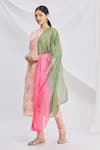 Buy_Khwaab by Sanjana Lakhani_Pink Chanderi Silk Kurta Set _Online_at_Aza_Fashions