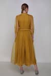 Shop_Arcvsh By Pallavi Singh_Yellow Linen, Silk Organza Jumpsuit With Dress_at_Aza_Fashions