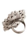 Buy_Sangeeta Boochra_Silver Plated Imitation Diamonds Handmade Kundan Floral Ring _Online_at_Aza_Fashions