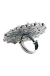 Buy_Sangeeta Boochra_Silver Plated Handmade Kundan Floral Ring _Online_at_Aza_Fashions