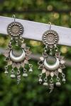 Buy_Sangeeta Boochra_Silver Plated Crystals Handmade Stone Chandbalis _at_Aza_Fashions
