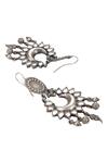 Shop_Sangeeta Boochra_Silver Plated Crystals Handmade Stone Chandbalis _at_Aza_Fashions