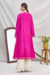 Shop_Ekta Singh_Pink Silk Round Panelled Kurta Set _at_Aza_Fashions