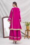 Shop_Ekta Singh_Pink Silk Round Kurta Gharara Set _at_Aza_Fashions