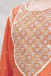 Ekta Singh_Orange Silk Round Kurta Sharara Set _at_Aza_Fashions