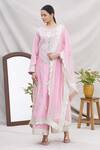 Buy_Ekta Singh_Pink Silk Round Kurta Set _at_Aza_Fashions