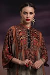 Shop_Rajdeep Ranawat_Brown Silk Draped Kurta And Palazzo Set  _Online_at_Aza_Fashions