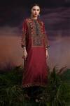 Buy_Rajdeep Ranawat_Red Silk Tunic_Online_at_Aza_Fashions