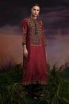 Rajdeep Ranawat_Red Silk Tunic_Online_at_Aza_Fashions