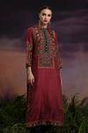 Buy_Rajdeep Ranawat_Red Silk Tunic_at_Aza_Fashions