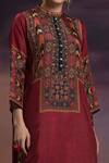 Rajdeep Ranawat_Red Silk Tunic_at_Aza_Fashions