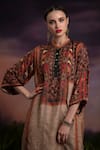 Rajdeep Ranawat_Beige Silk Kurta And Palazzo Set  _Online_at_Aza_Fashions