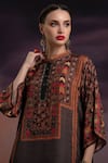 Rajdeep Ranawat_Brown Silk Kurta And Palazzo Set  _Online_at_Aza_Fashions