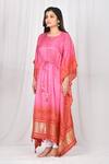 Buy_Naintara Bajaj_Pink Japanese Wave Print Kuftan _Online_at_Aza_Fashions
