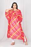 Buy_Naintara Bajaj_Red Leheriya Print Kaftan _at_Aza_Fashions