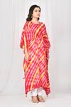 Naintara Bajaj_Red Leheriya Print Kaftan _Online_at_Aza_Fashions