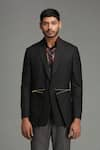 Buy_Chatenya Mittal_Black Wool Blend Blazer _at_Aza_Fashions