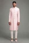 Buy_Chatenya Mittal_Pink Silk Blend Embroidered Sherwani Set _Online_at_Aza_Fashions